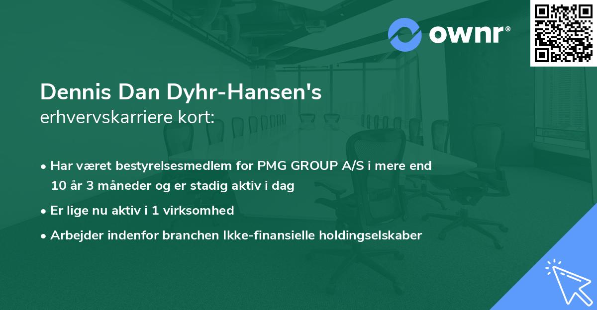 Dennis Dan Dyhr-Hansen's erhvervskarriere kort