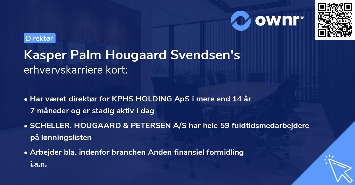 Kasper Palm Hougaard Svendsen's erhvervskarriere kort