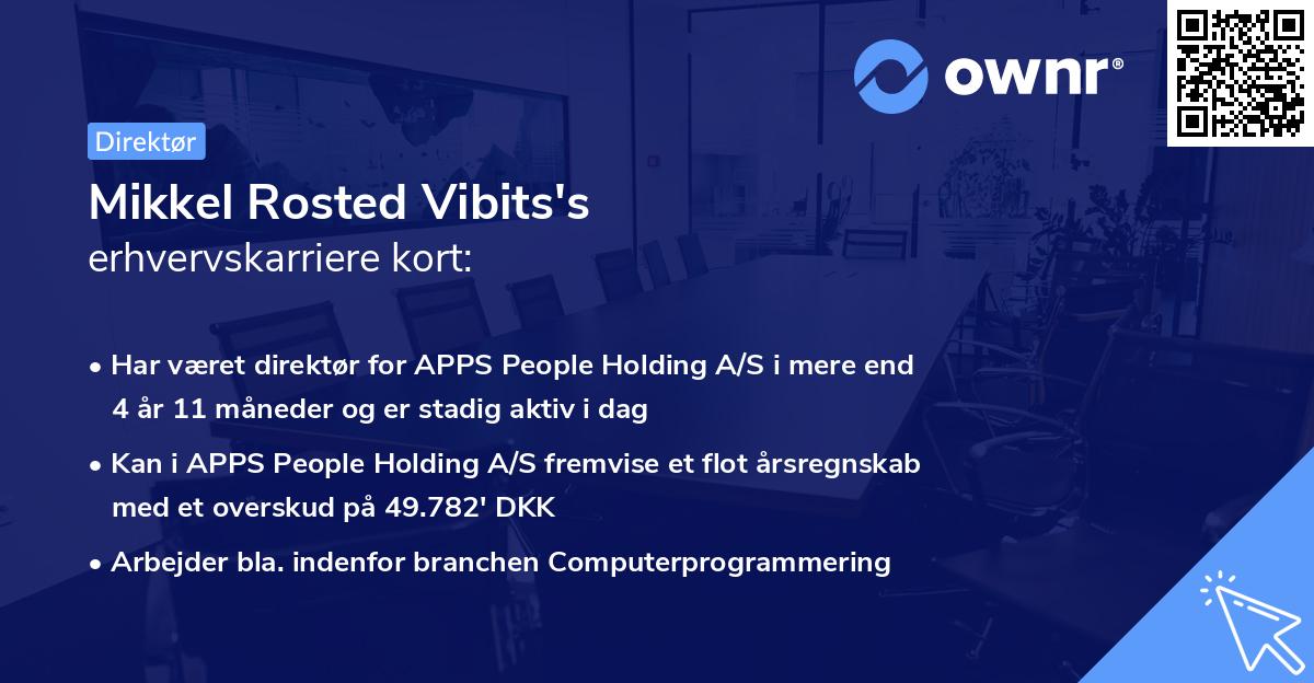Mikkel Rosted Vibits's erhvervskarriere kort