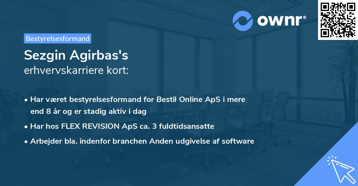 Sezgin Agirbas's erhvervskarriere kort