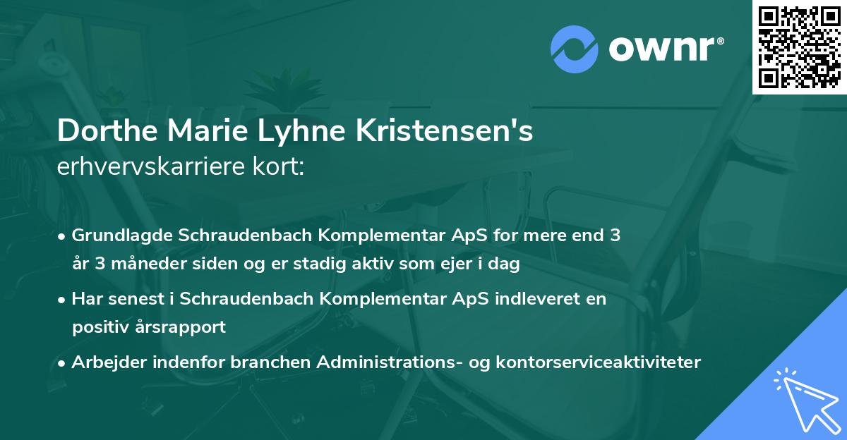 Dorthe Marie Lyhne Kristensen's erhvervskarriere kort