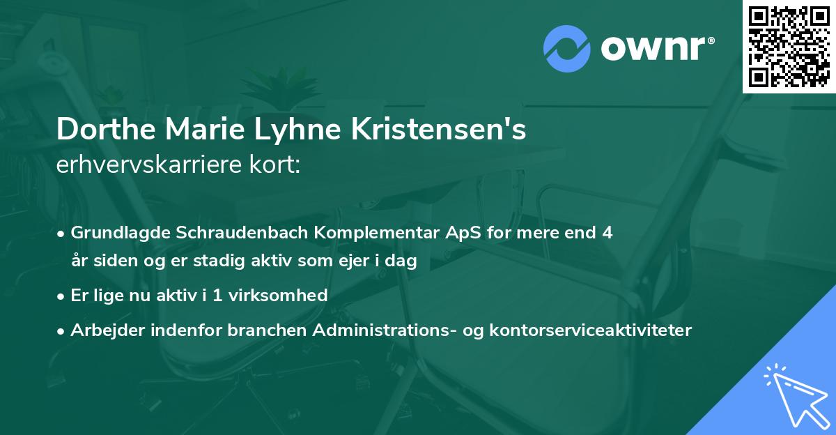 Dorthe Marie Lyhne Kristensen's erhvervskarriere kort