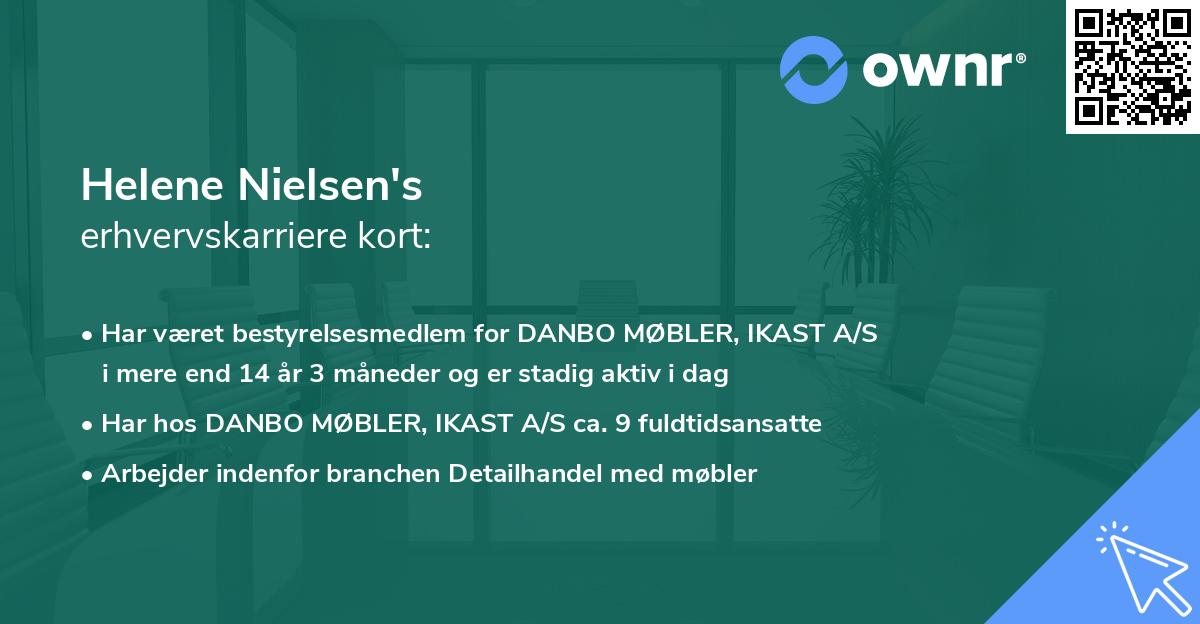 Helene Nielsen's erhvervskarriere kort