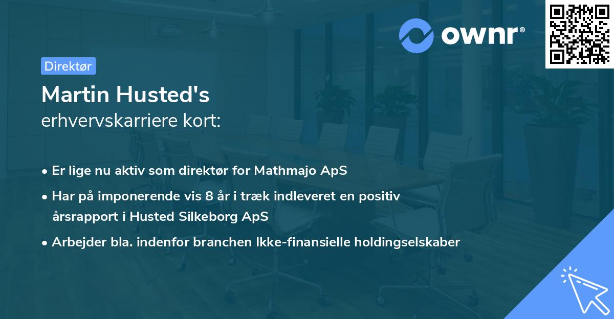 Martin Husted's erhvervskarriere kort