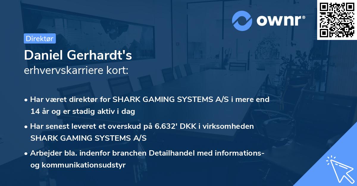 Daniel Gerhardt's erhvervskarriere kort