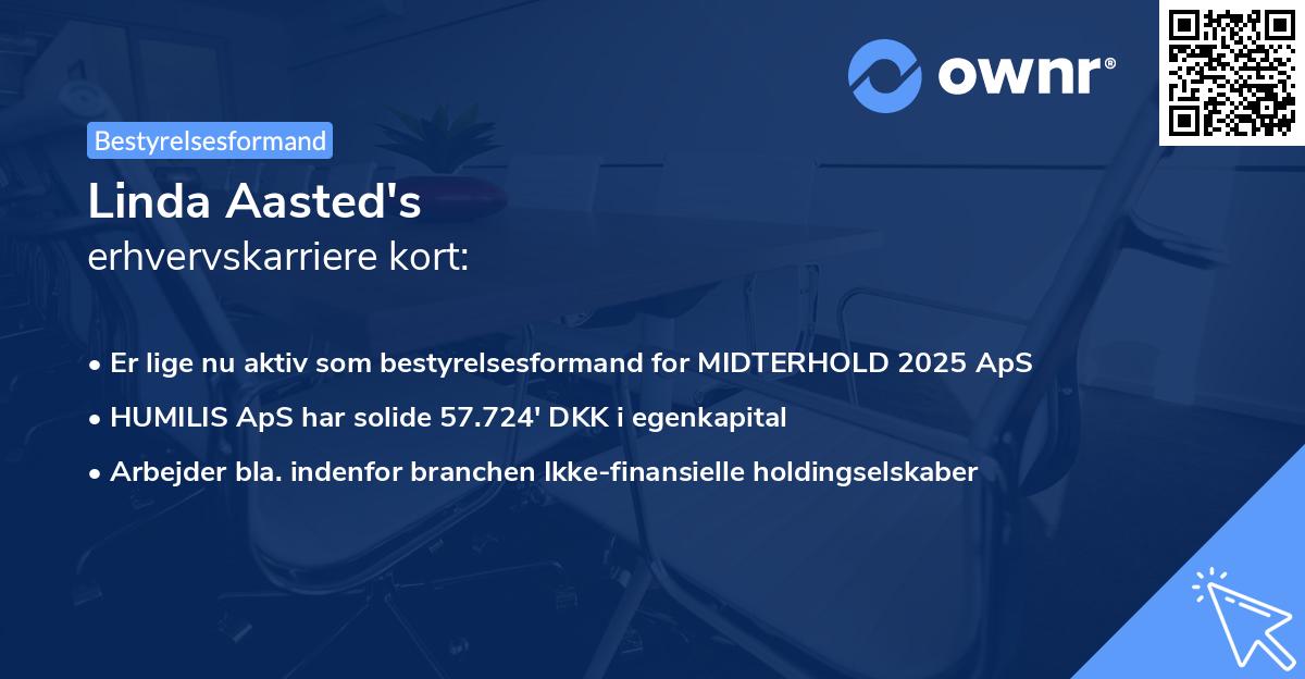 Linda Aasted's erhvervskarriere kort