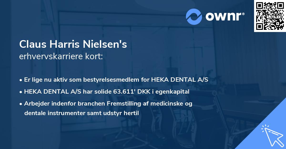 Claus Harris Nielsen's erhvervskarriere kort