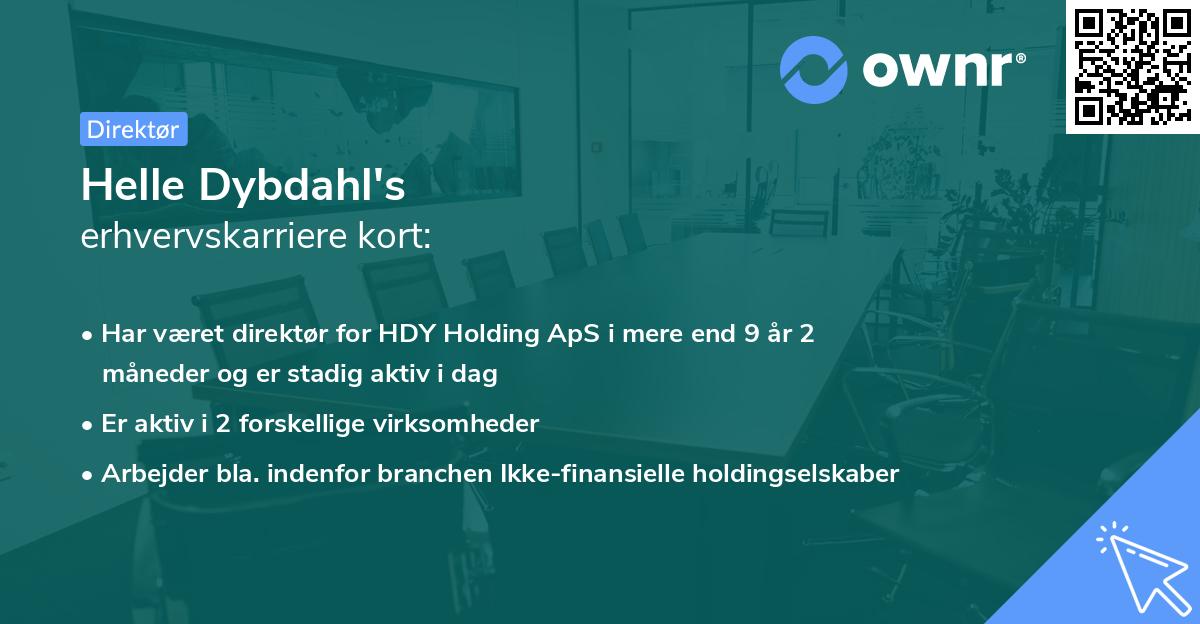 Helle Dybdahl's erhvervskarriere kort