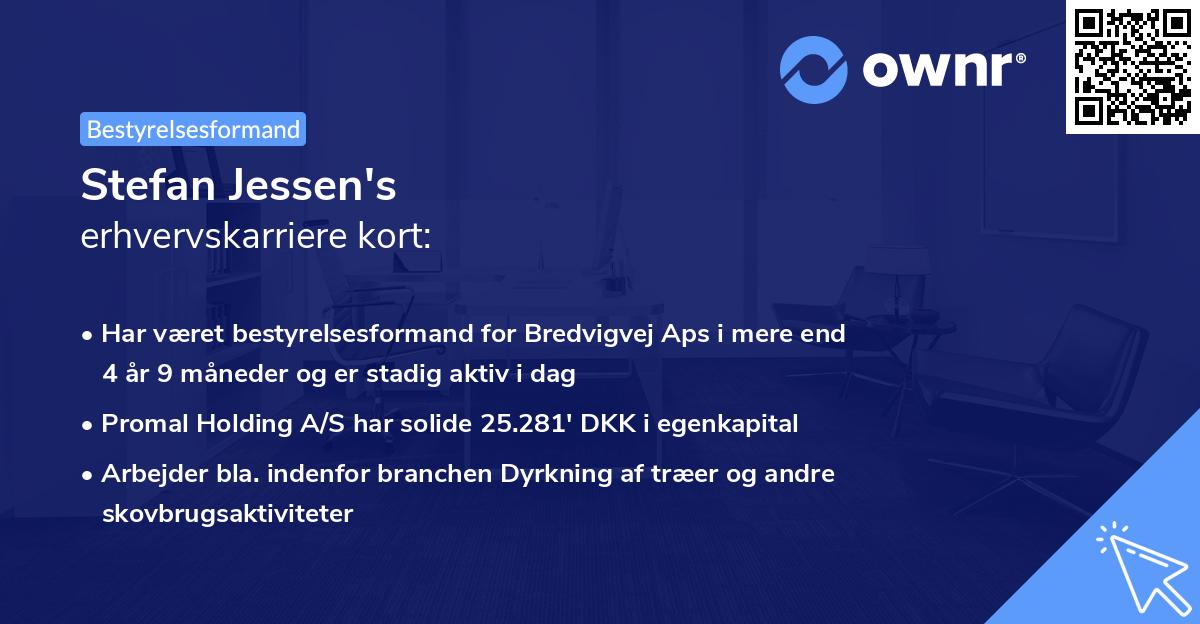 Stefan Jessen's erhvervskarriere kort