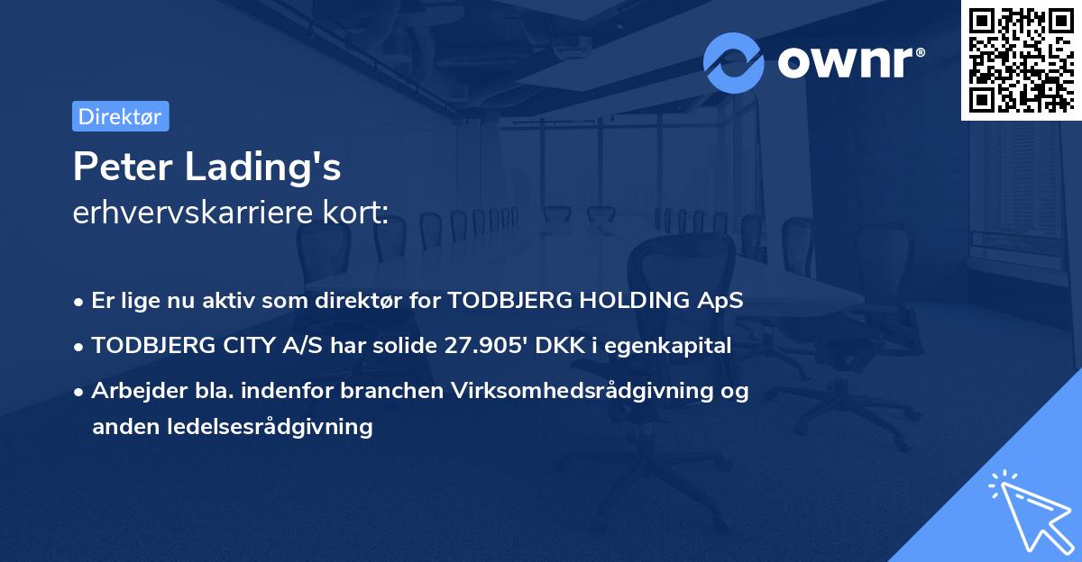 Peter Lading's erhvervskarriere kort