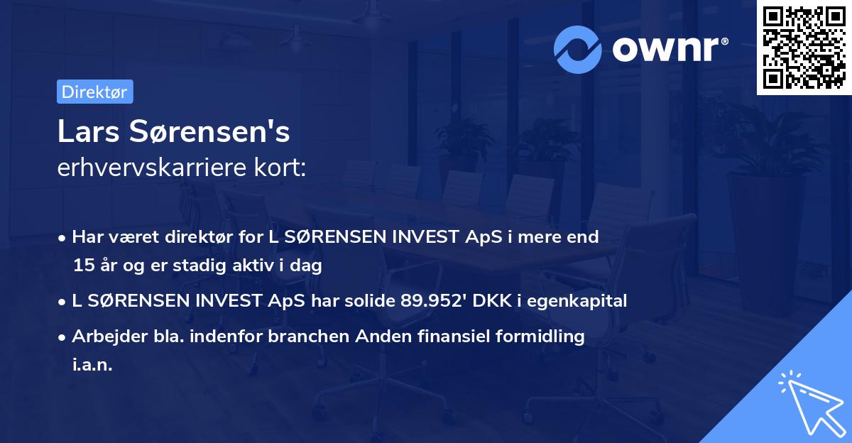 Lars Sørensen's erhvervskarriere kort