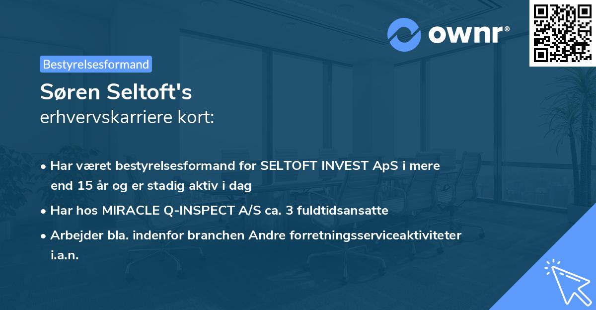 Søren Seltoft's erhvervskarriere kort