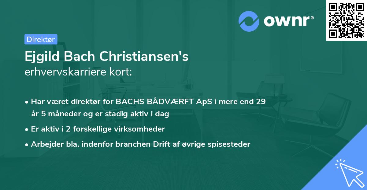 Ejgild Bach Christiansen's erhvervskarriere kort
