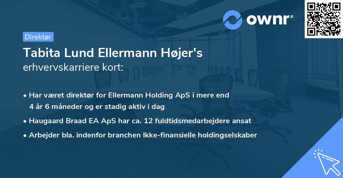 Tabita Lund Ellermann Højer's erhvervskarriere kort