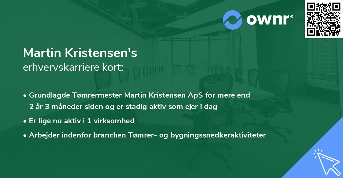 Martin Kristensen's erhvervskarriere kort