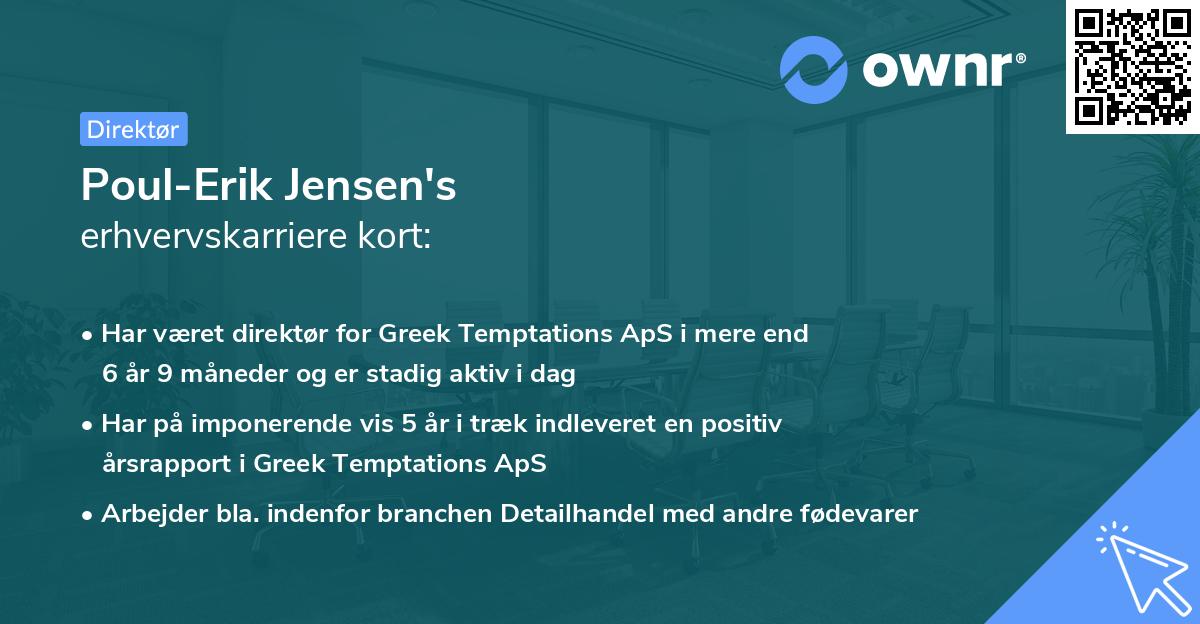 Poul-Erik Jensen's erhvervskarriere kort