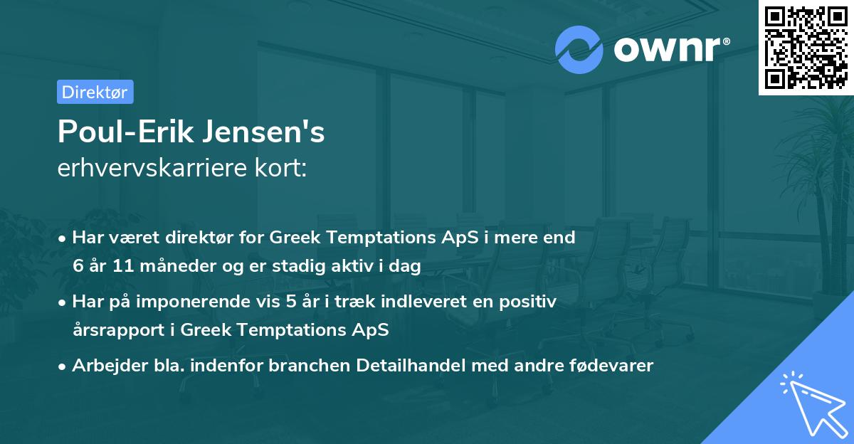 Poul-Erik Jensen's erhvervskarriere kort