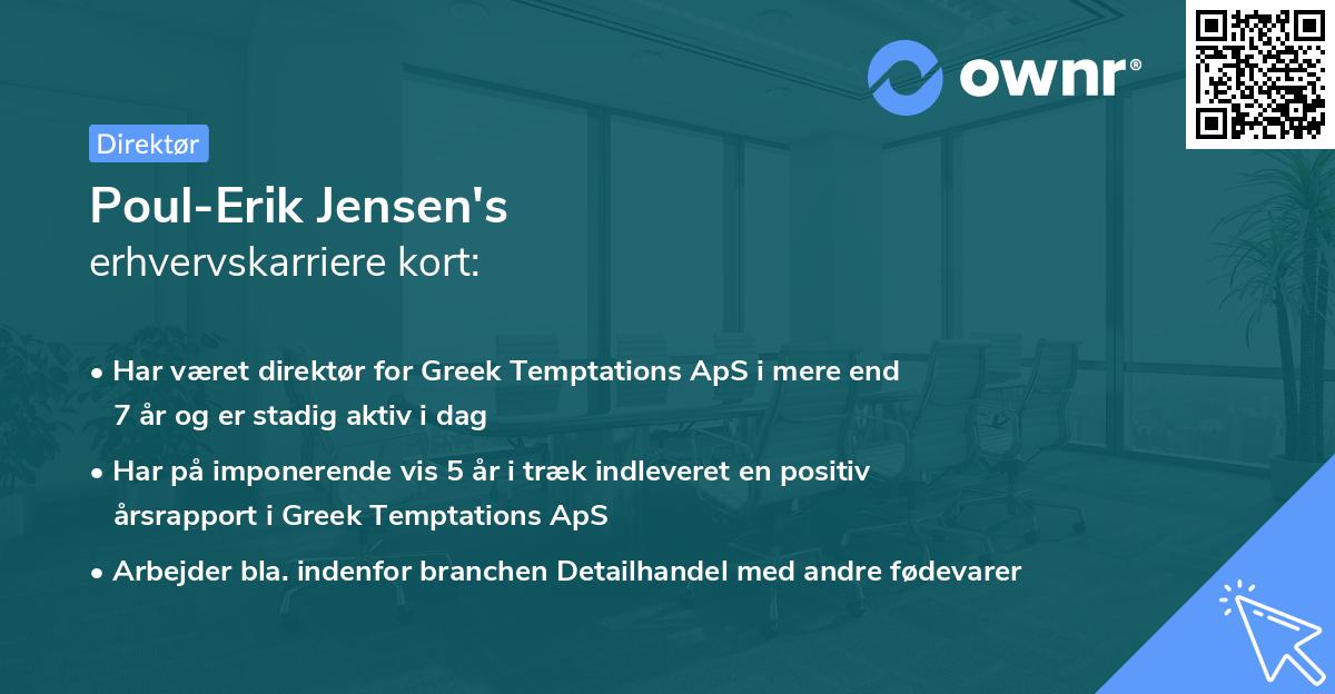 Poul-Erik Jensen's erhvervskarriere kort