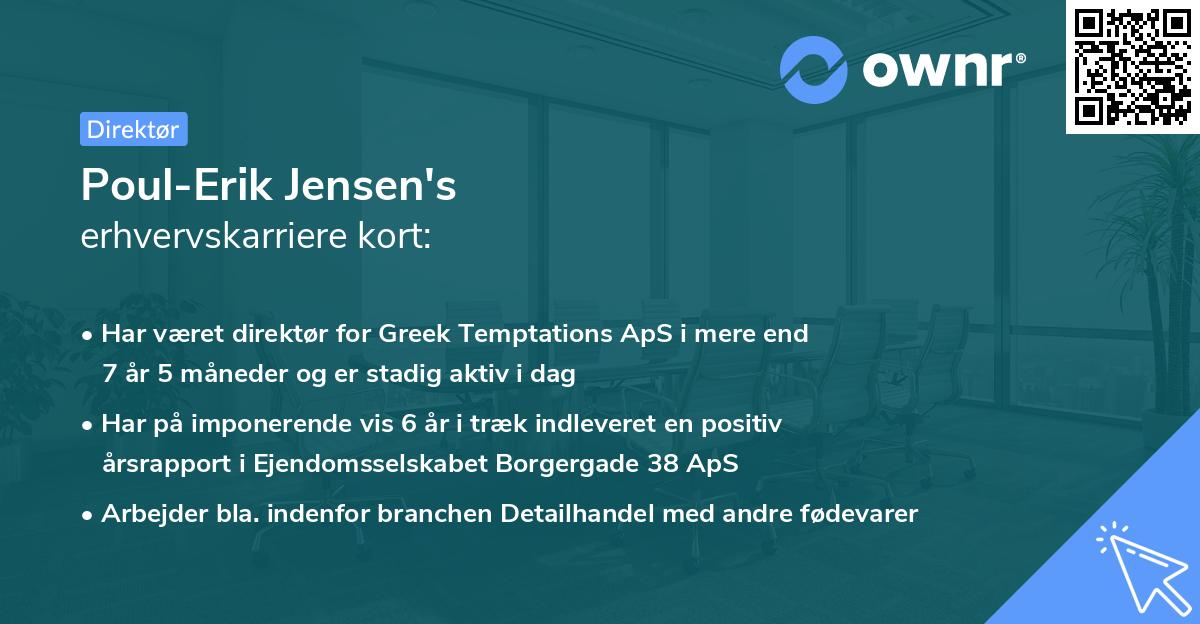 Poul-Erik Jensen's erhvervskarriere kort