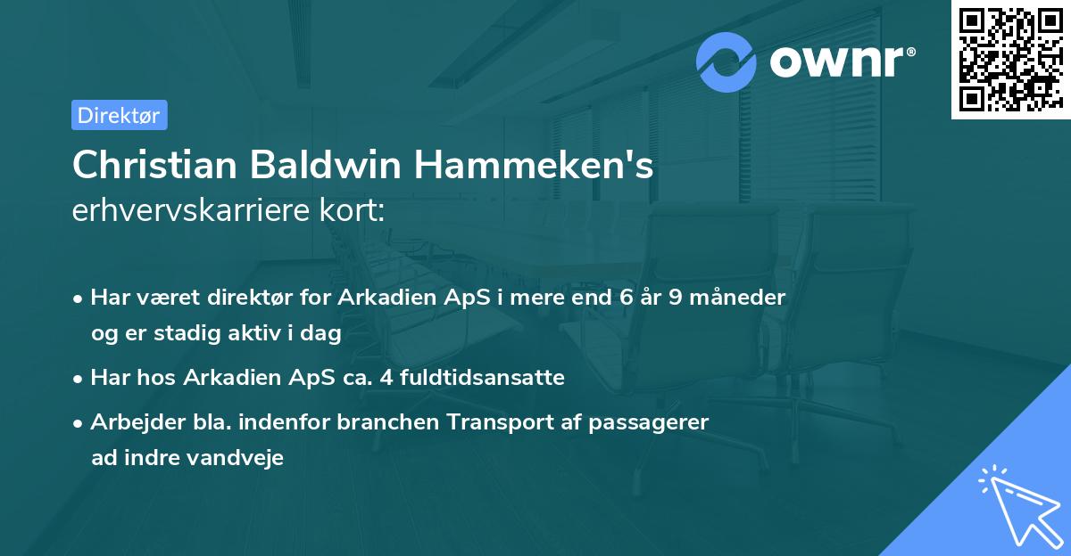 Christian Baldwin Hammeken's erhvervskarriere kort