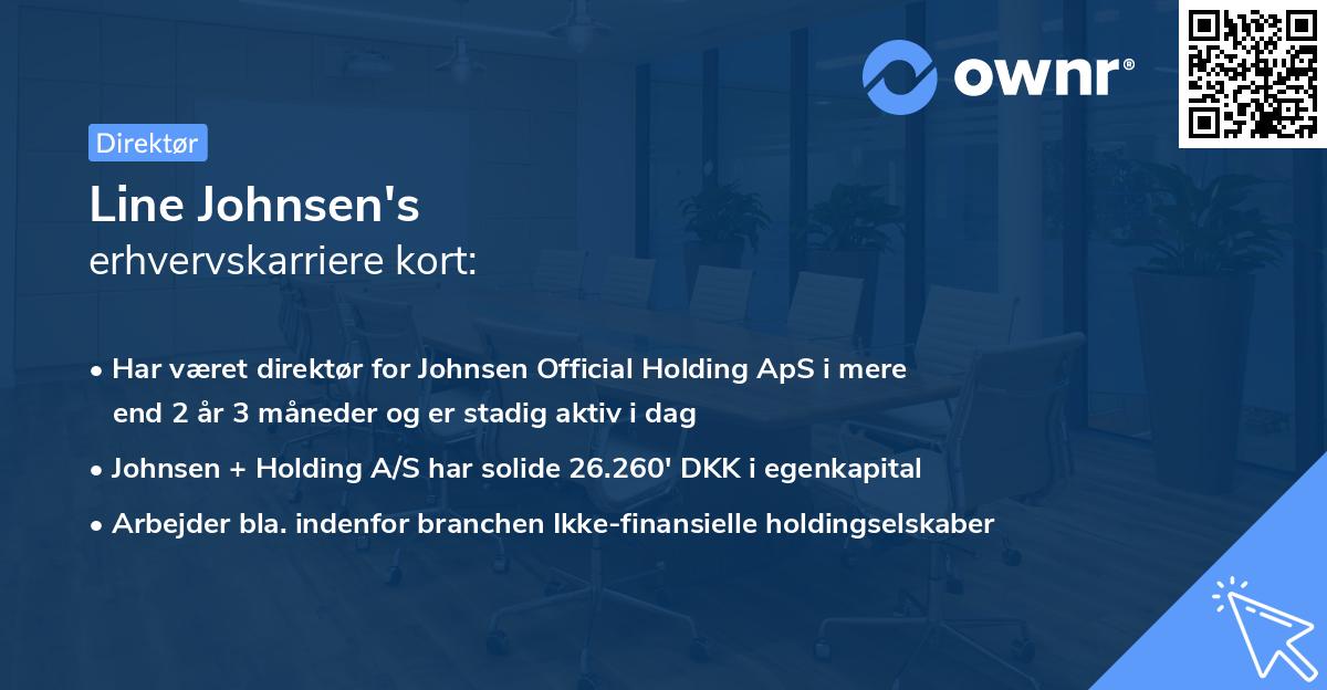 Line Johnsen's erhvervskarriere kort