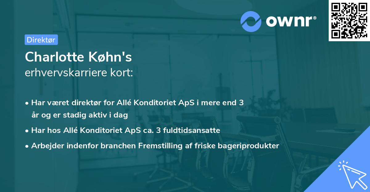 Charlotte Køhn's erhvervskarriere kort