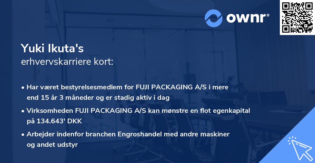 Yuki Ikuta's erhvervskarriere kort