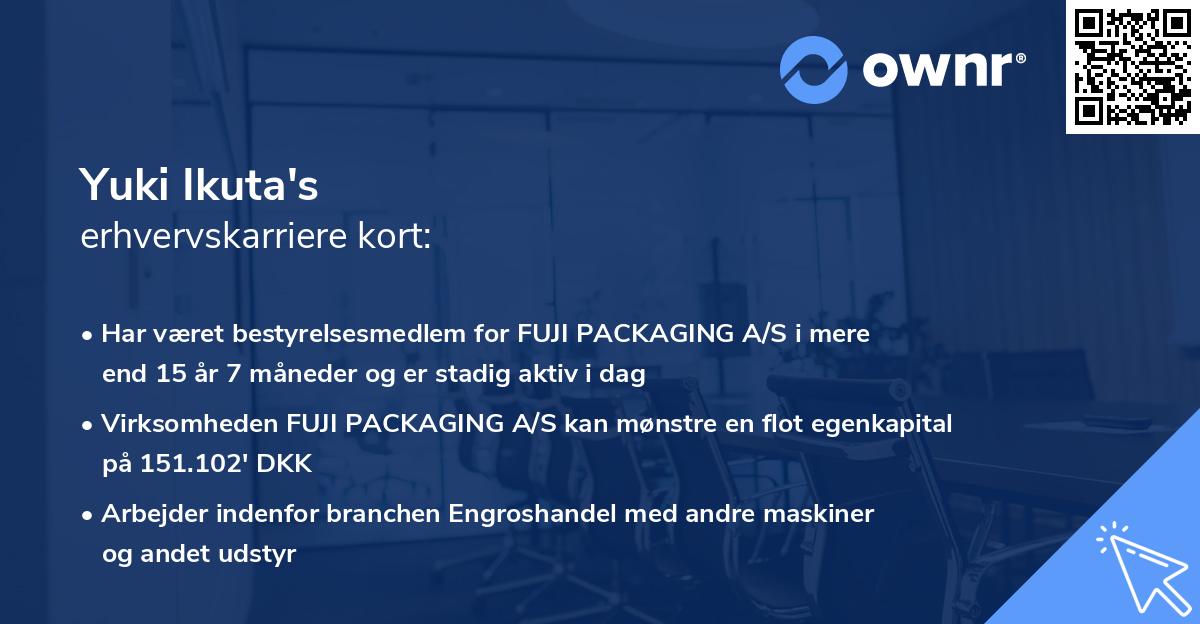 Yuki Ikuta's erhvervskarriere kort