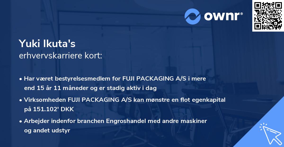 Yuki Ikuta's erhvervskarriere kort