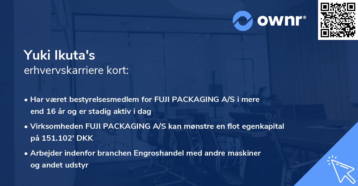 Yuki Ikuta's erhvervskarriere kort