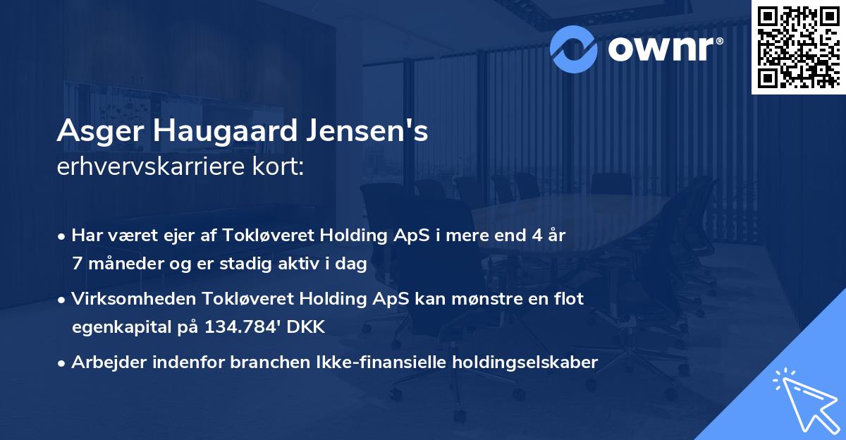 Asger Haugaard Jensen's erhvervskarriere kort