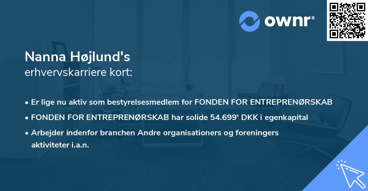 Nanna Højlund's erhvervskarriere kort