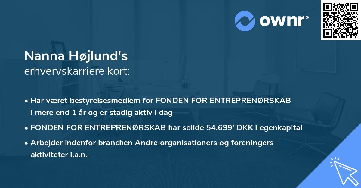 Nanna Højlund's erhvervskarriere kort