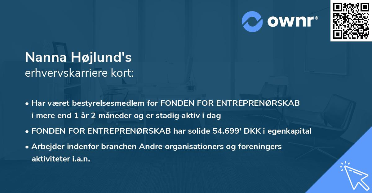 Nanna Højlund's erhvervskarriere kort