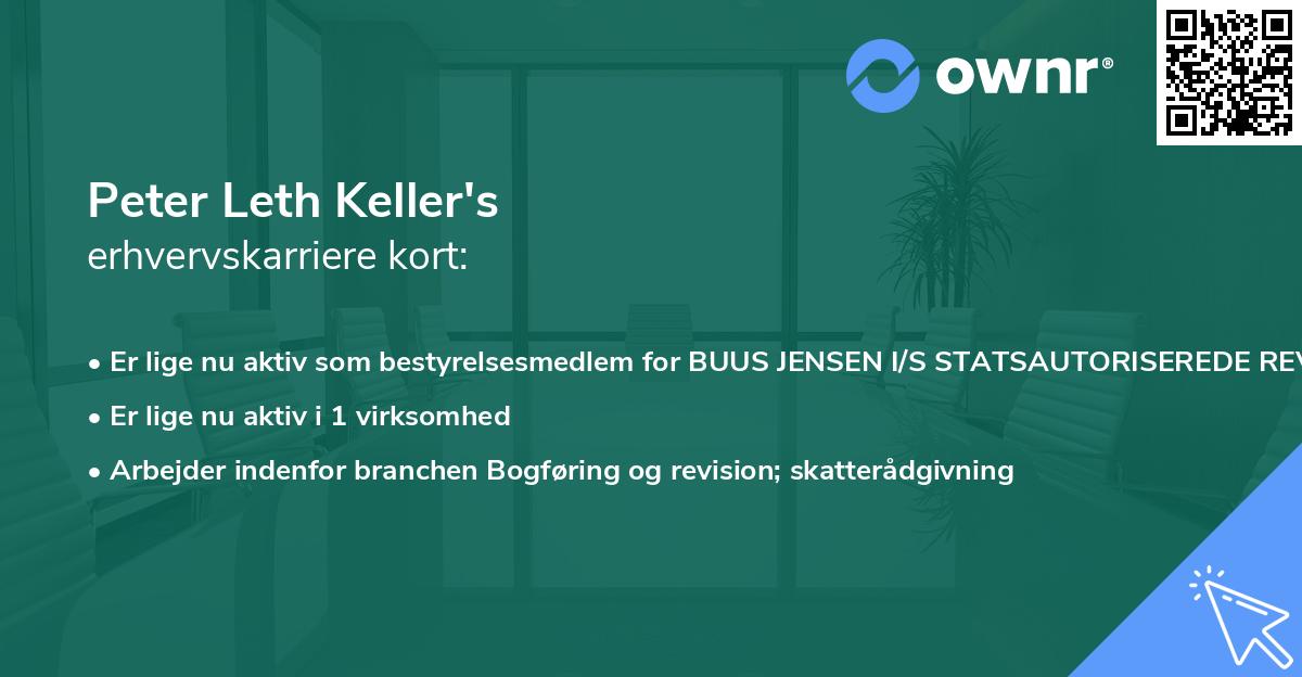 Peter Leth Keller's erhvervskarriere kort