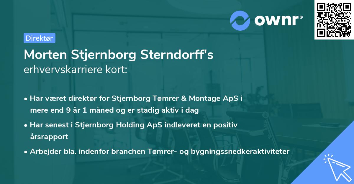 Morten Stjernborg Sterndorff's erhvervskarriere kort
