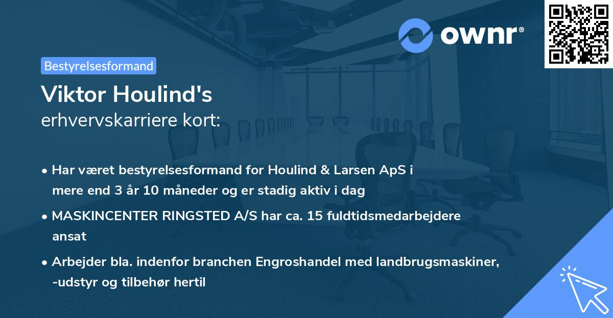 Viktor Houlind's erhvervskarriere kort