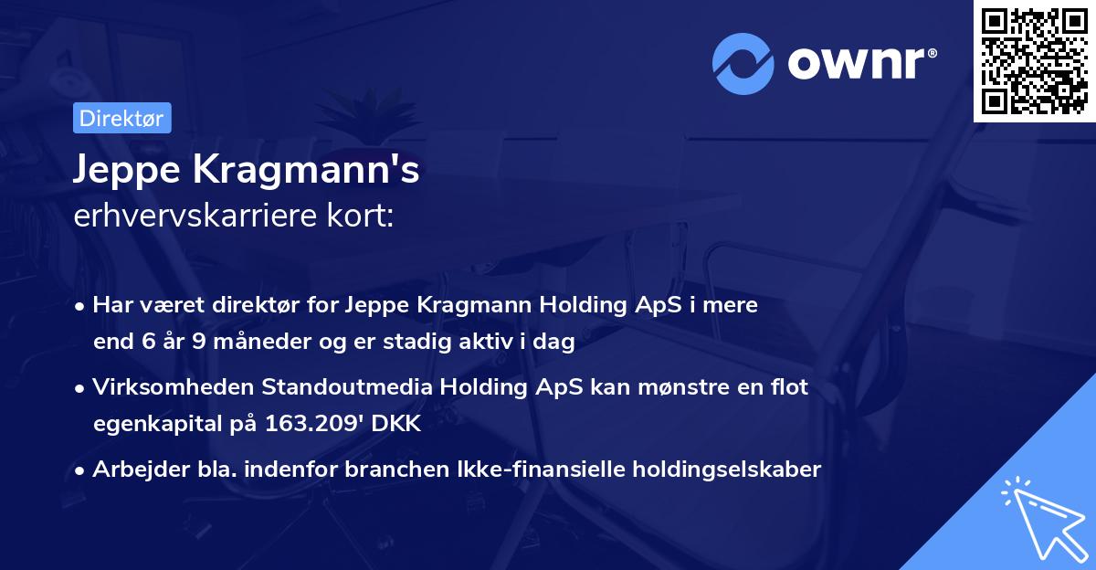 Jeppe Kragmann's erhvervskarriere kort