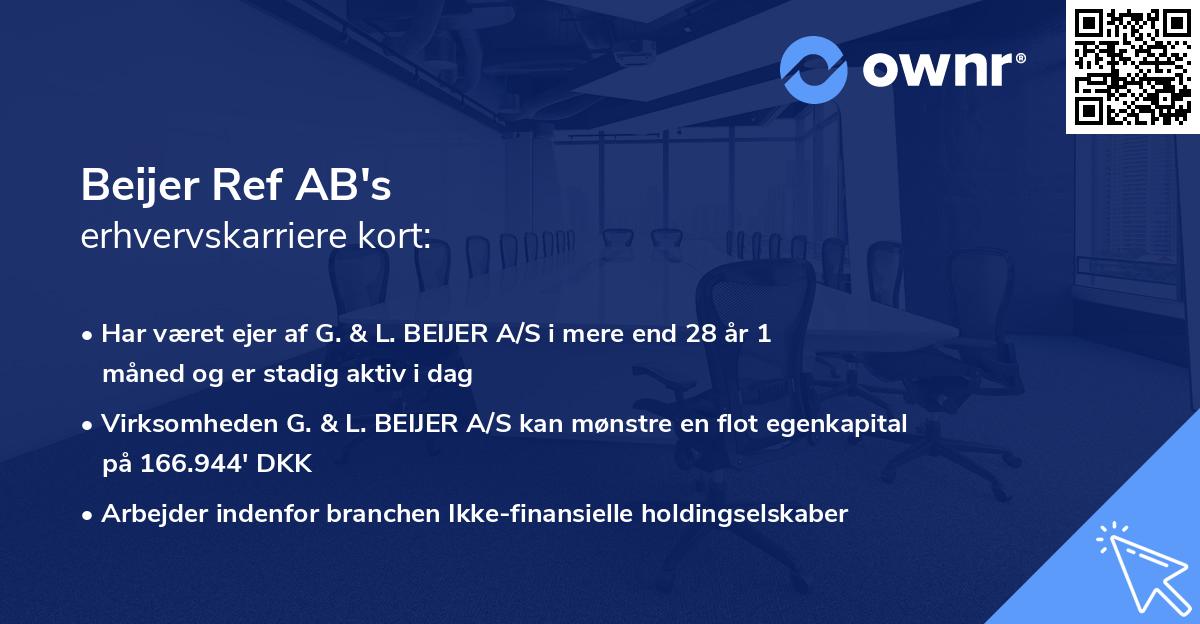 Beijer Ref AB's erhvervskarriere kort