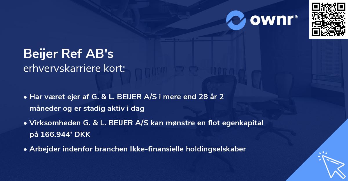 Beijer Ref AB's erhvervskarriere kort
