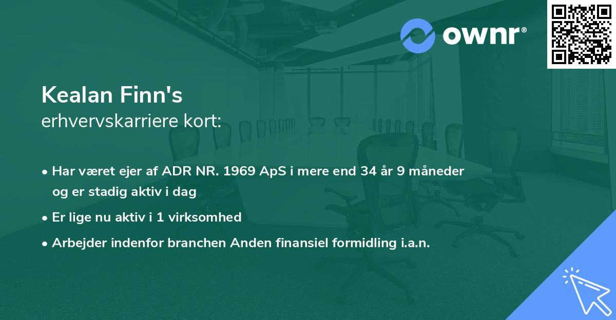 Kealan Finn's erhvervskarriere kort