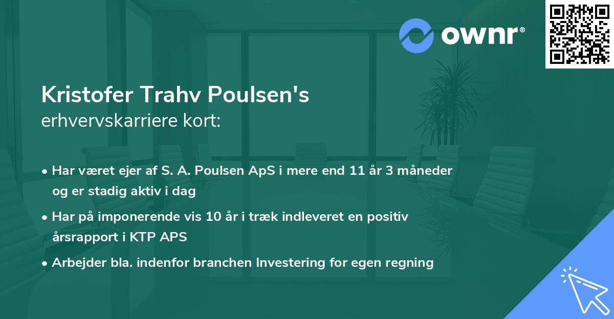 Kristofer Trahv Poulsen's erhvervskarriere kort
