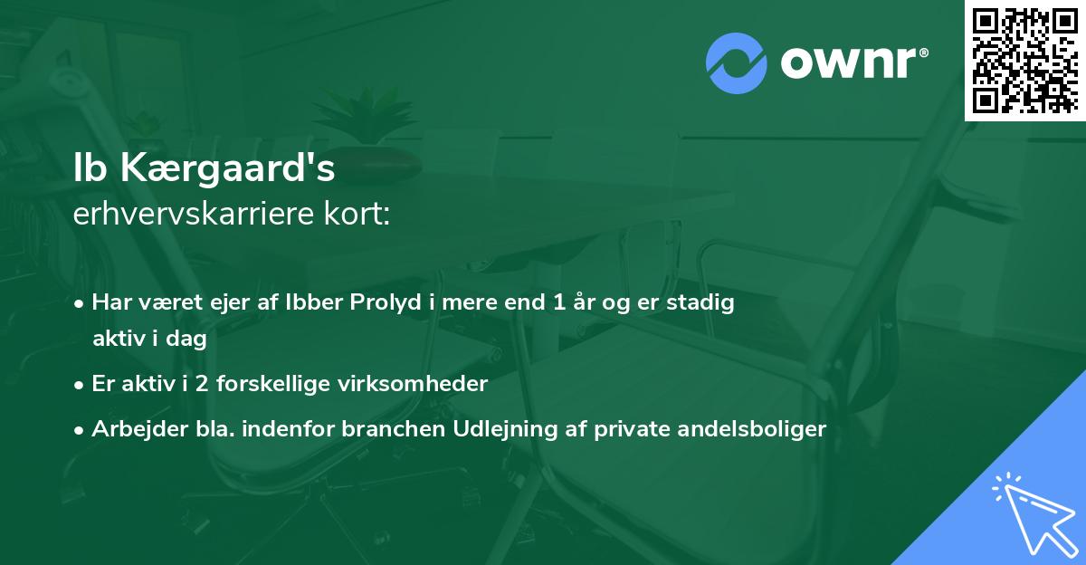 Ib Kærgaard's erhvervskarriere kort