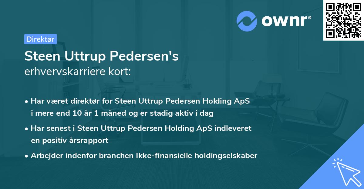 Steen Uttrup Pedersen's erhvervskarriere kort