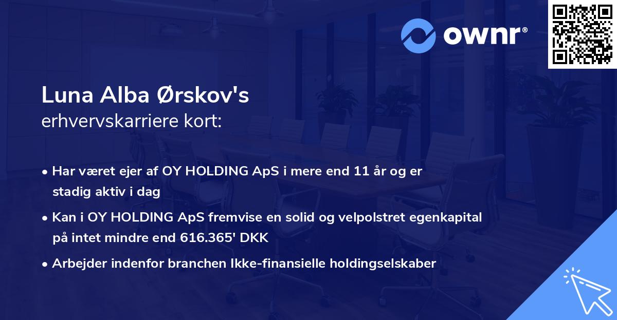 Luna Alba Ørskov's erhvervskarriere kort