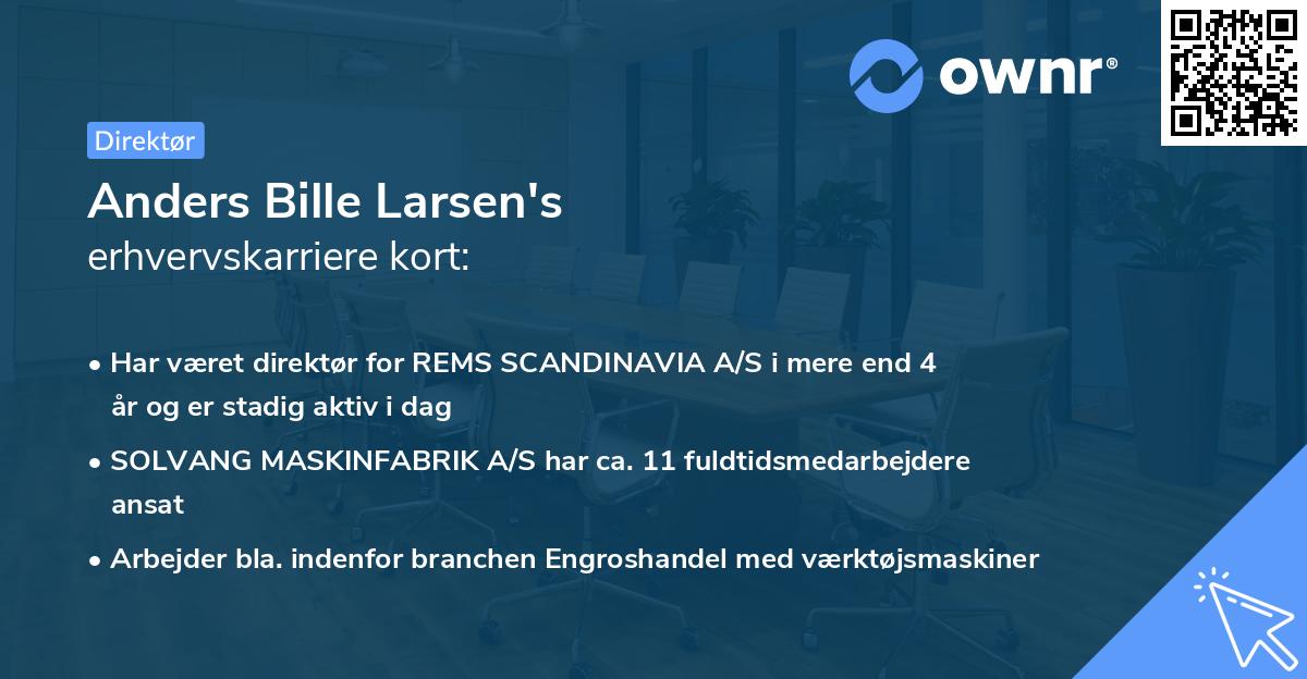 Anders Bille Larsen's erhvervskarriere kort