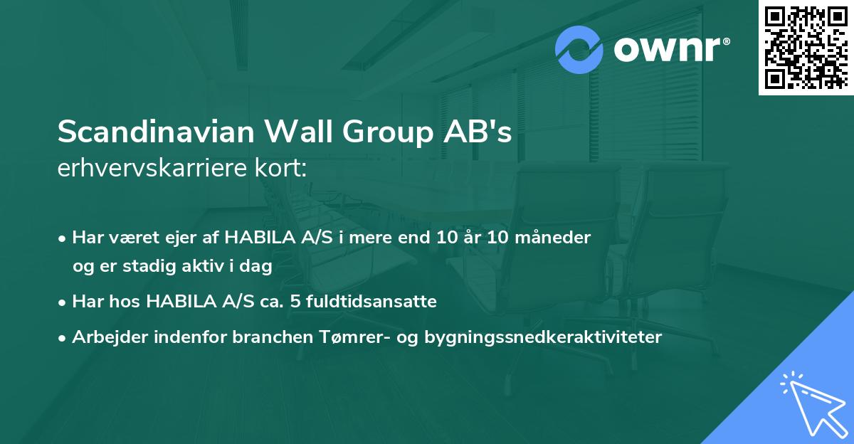 Scandinavian Wall Group AB's erhvervskarriere kort