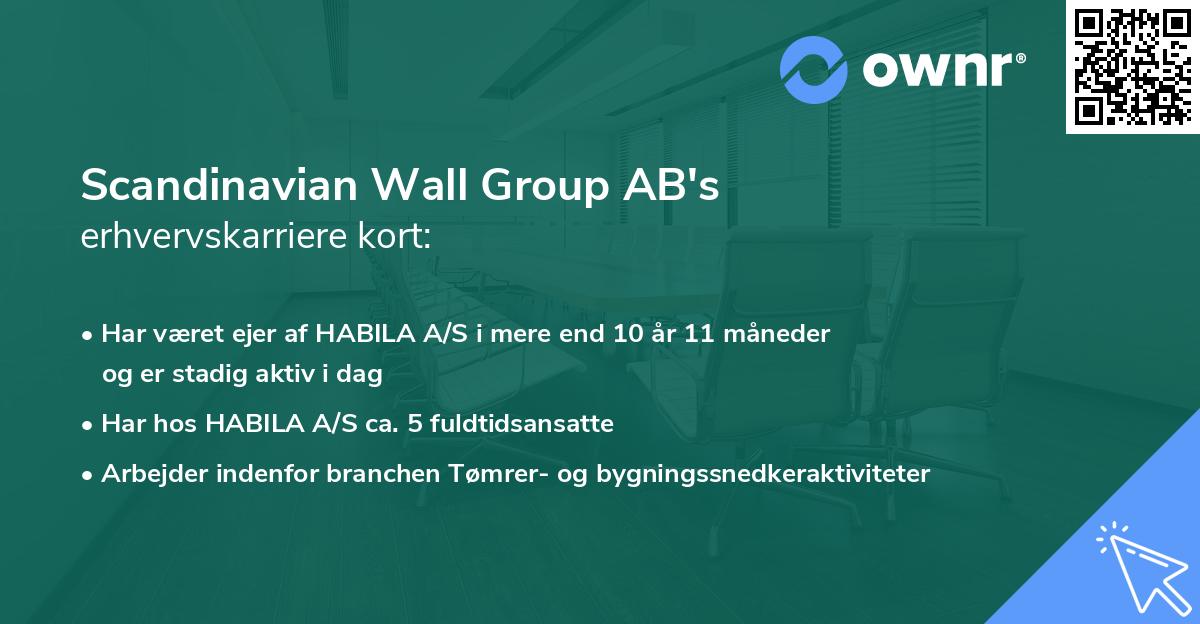 Scandinavian Wall Group AB's erhvervskarriere kort