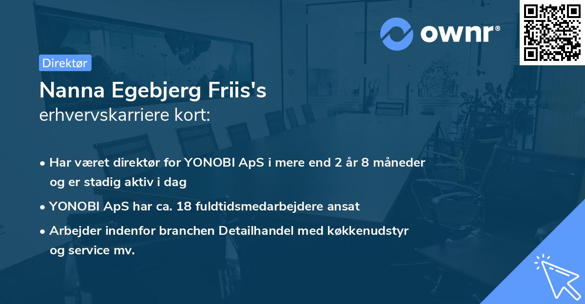 Nanna Egebjerg Friis's erhvervskarriere kort