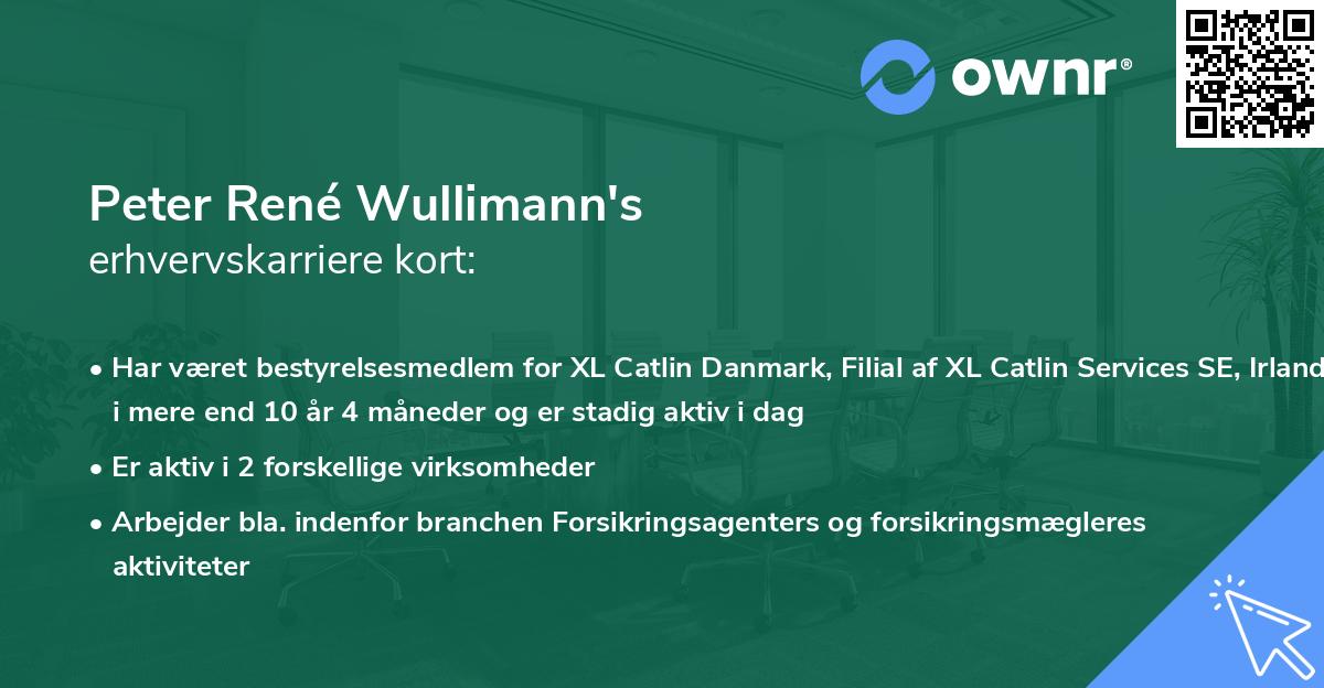Peter René Wullimann's erhvervskarriere kort
